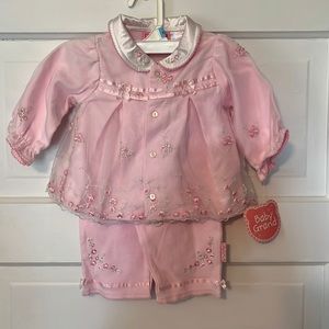 Baby Grand embellished, pink, pants & top, size 6-9 mo new with tag $35